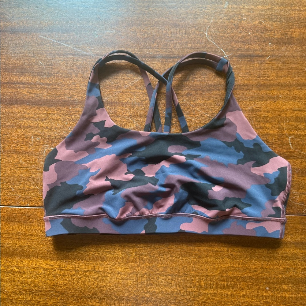 Lululemon Energy Bra Medium Support- Camo Print-Size 10